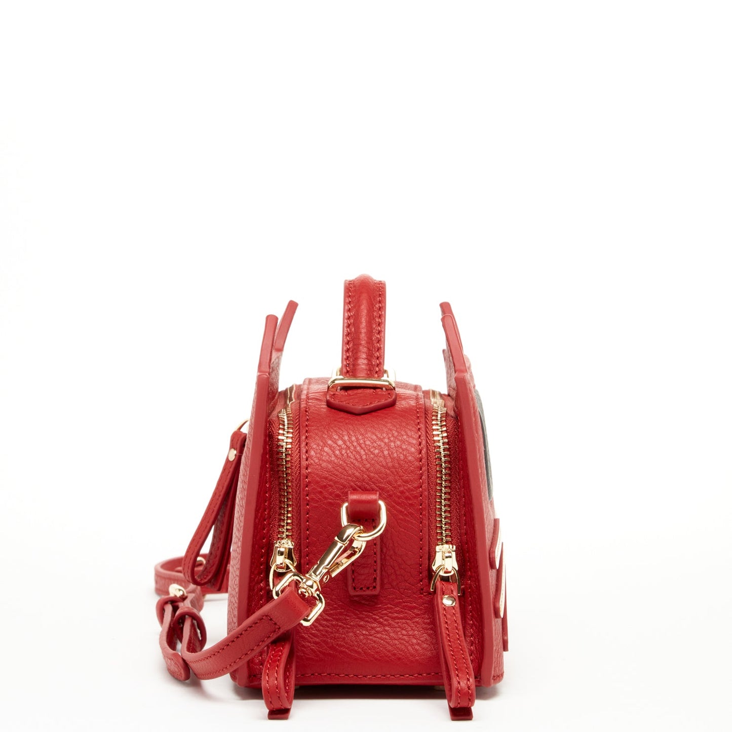 Leather Cat Bag Red Crossbody Purse Women's Handbag