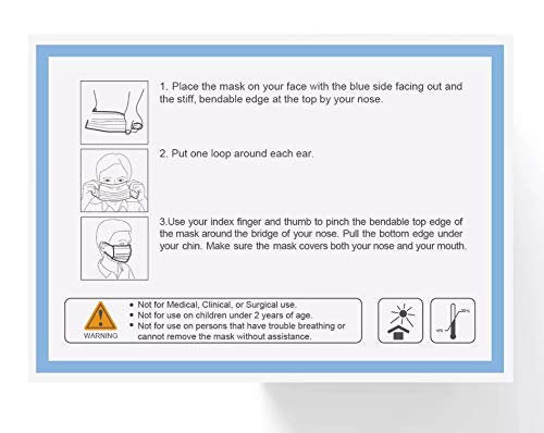 Intco Medical Procedure Face Mask with Earloops, Blue, Box of 50