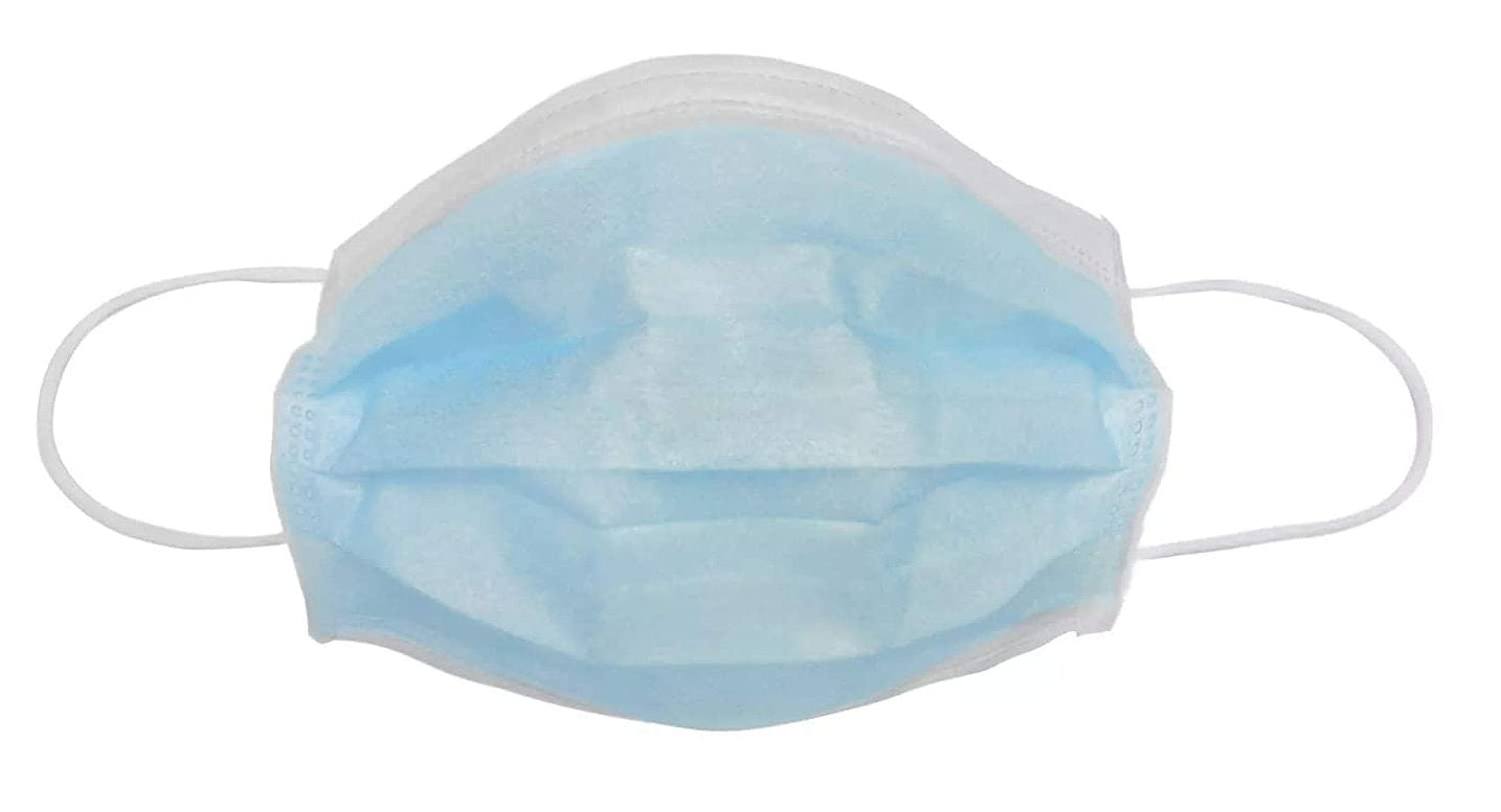Intco Medical Procedure Face Mask with Earloops, Blue, Box of 50
